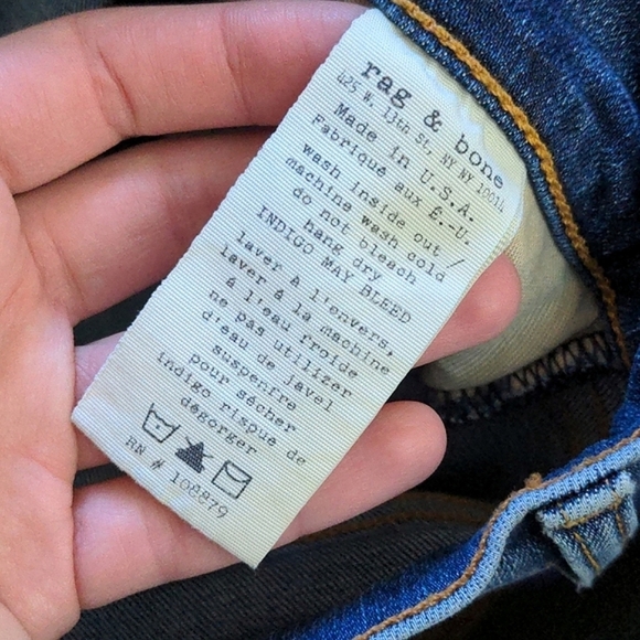 Rag & Bone The Skinny Sloane Plaid Repair Distressed Jeans Red Black Low Rise 24 - Picture 14 of 16